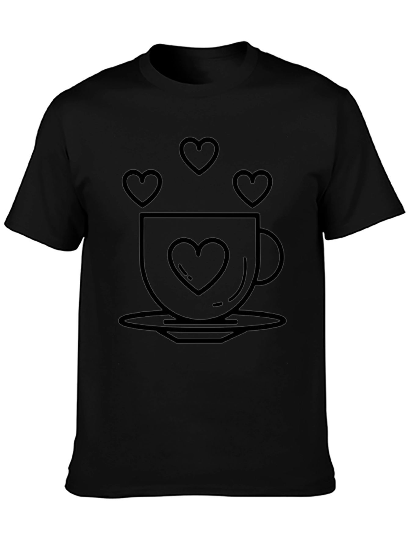 Heart Coffee Cup Graphic Tee - Unisex