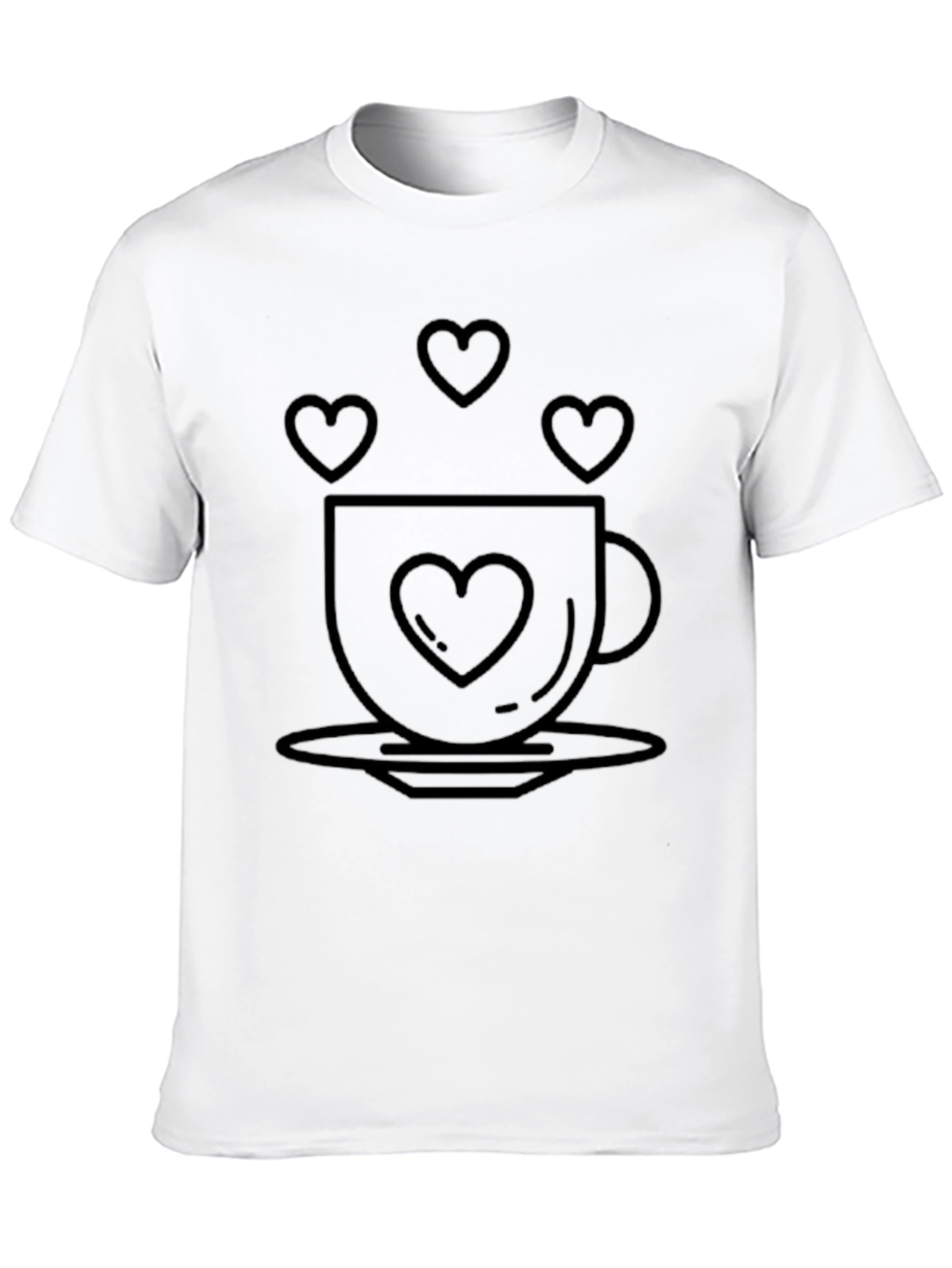 Heart Coffee Cup Graphic Tee - Unisex