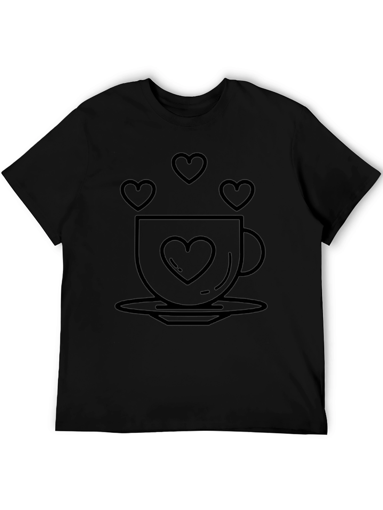 Heart Coffee Cup Graphic Tee - Unisex