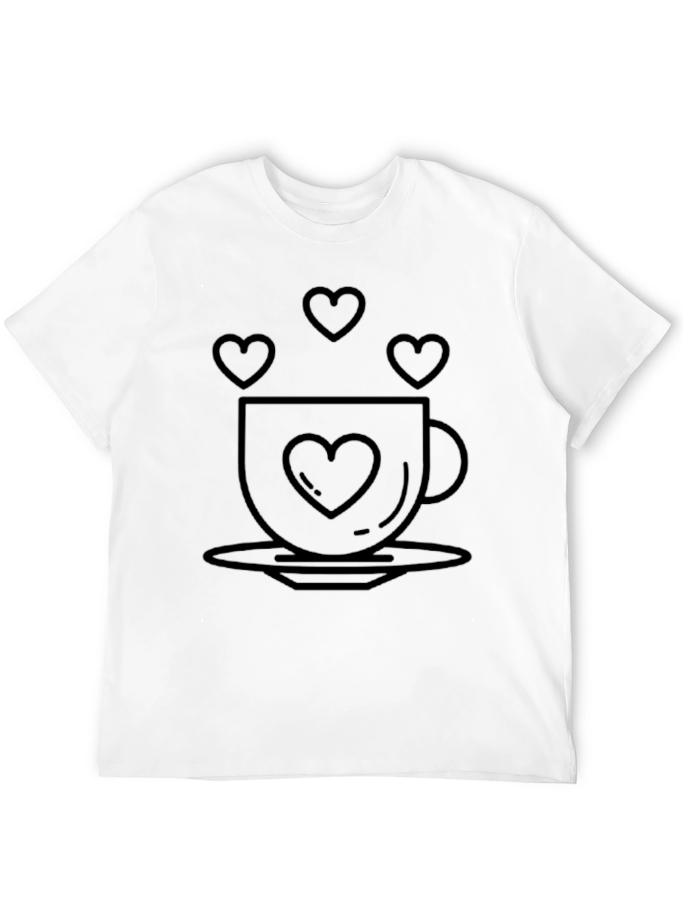 Heart Coffee Cup Graphic Tee - Unisex