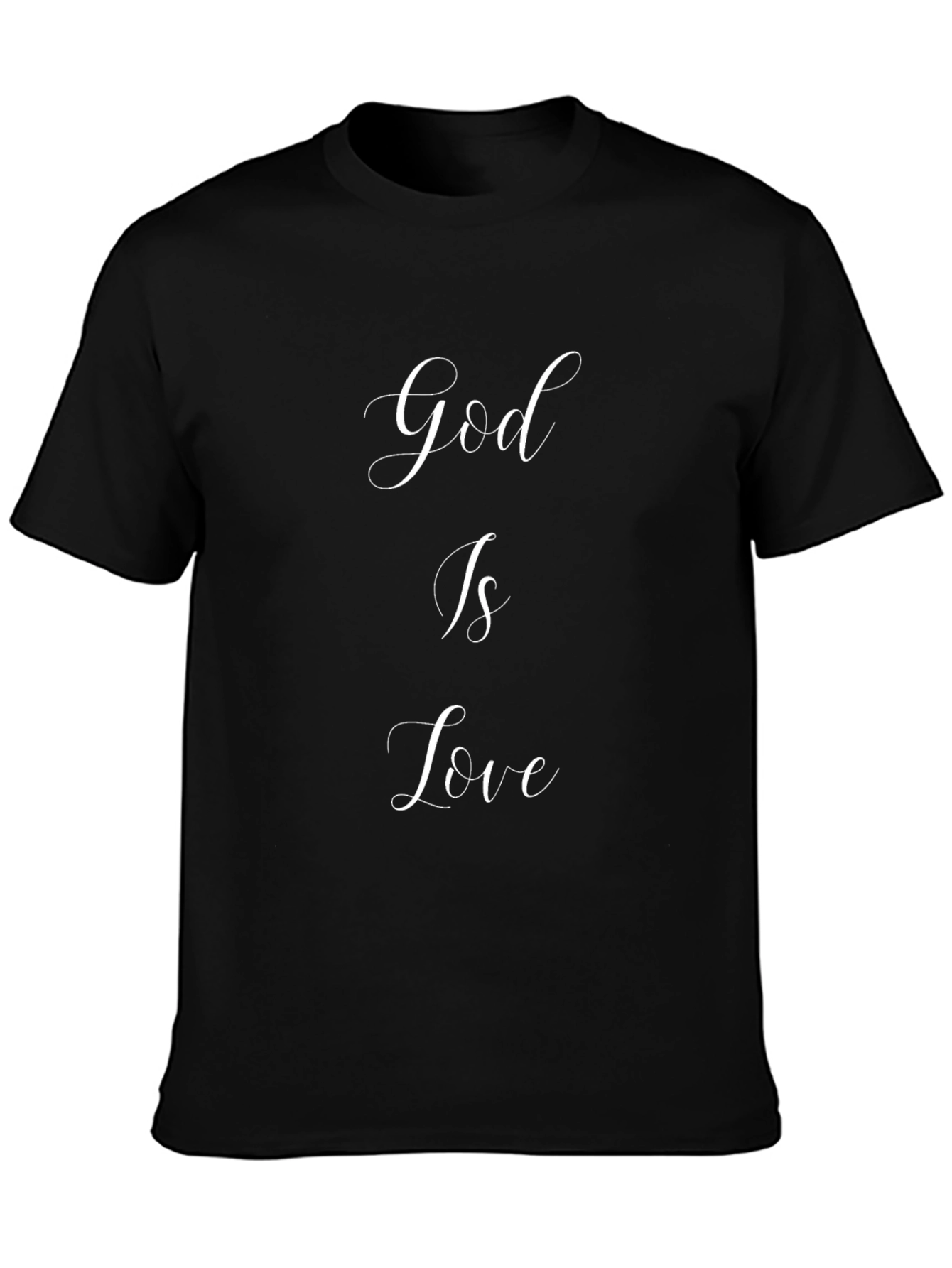 God is Love Black Graphic Tee - Christian T-Shirt