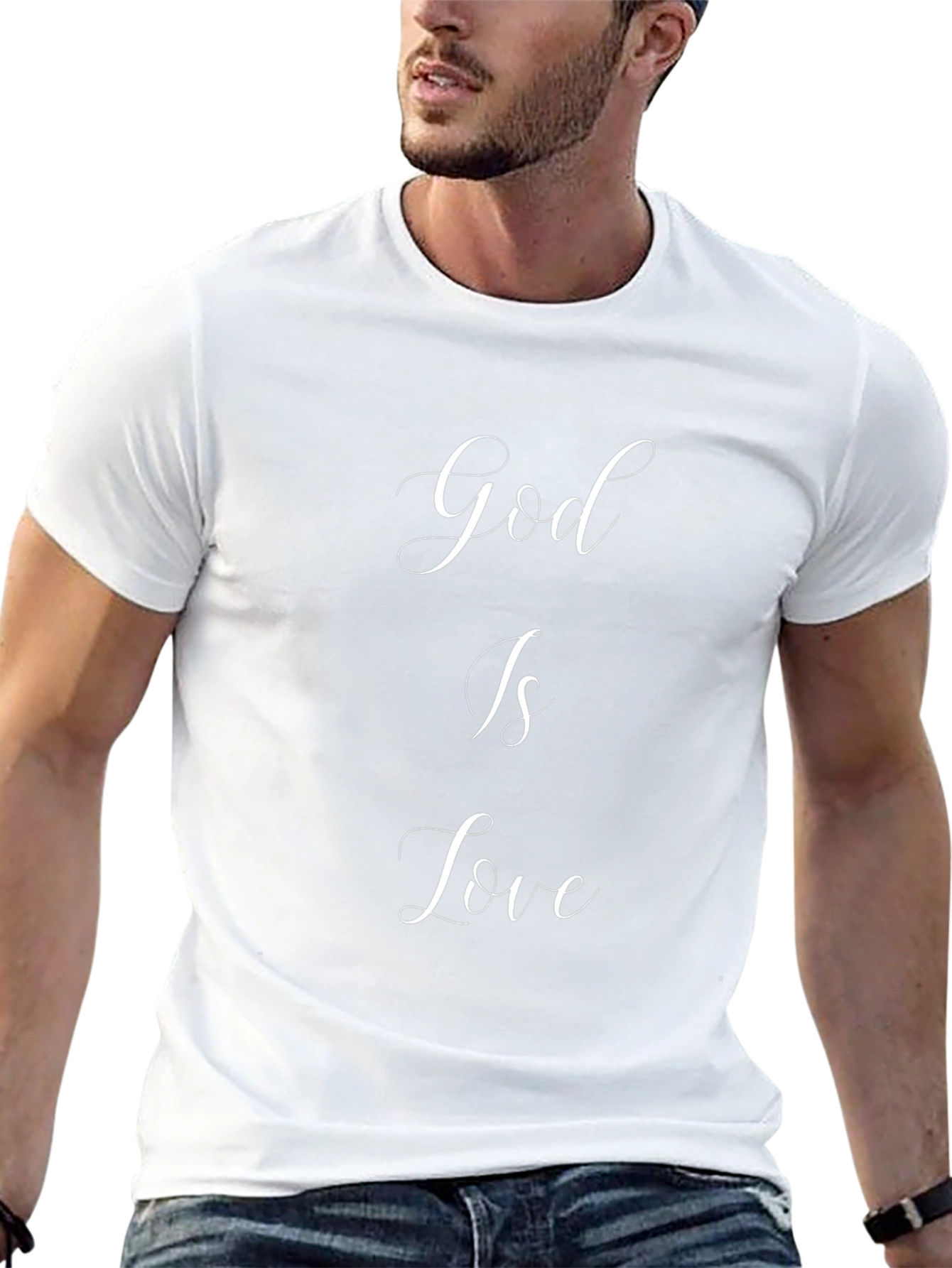 God is Love Black Graphic Tee - Christian T-Shirt