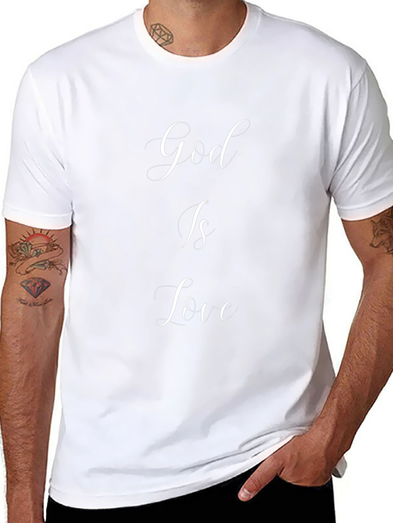 God is Love Black Graphic Tee - Christian T-Shirt